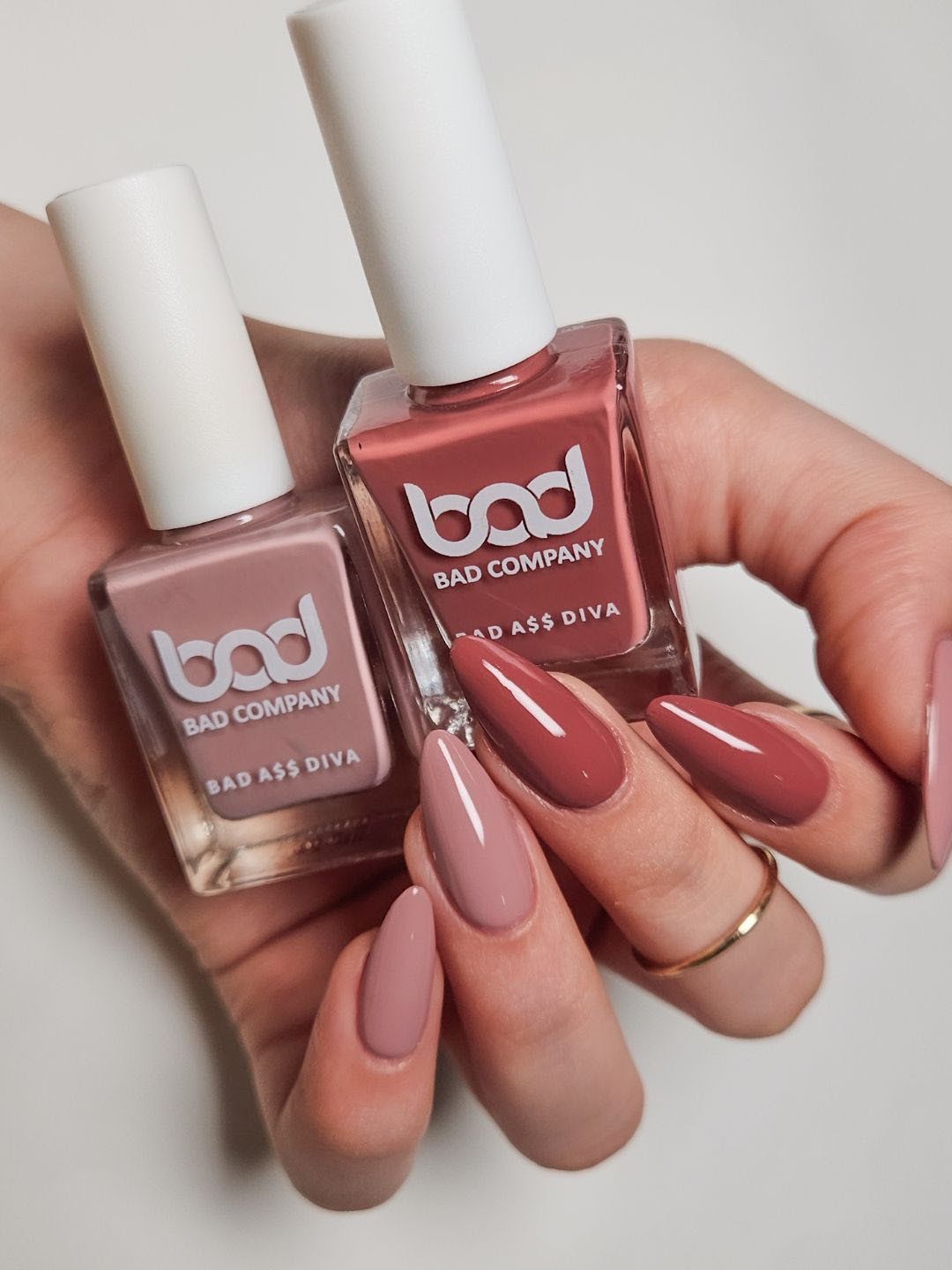 BAD COMPANY Set Of 2 No Toxin Nail Polish - 10 ml Each -  Never Stop 57 - Fearless 74