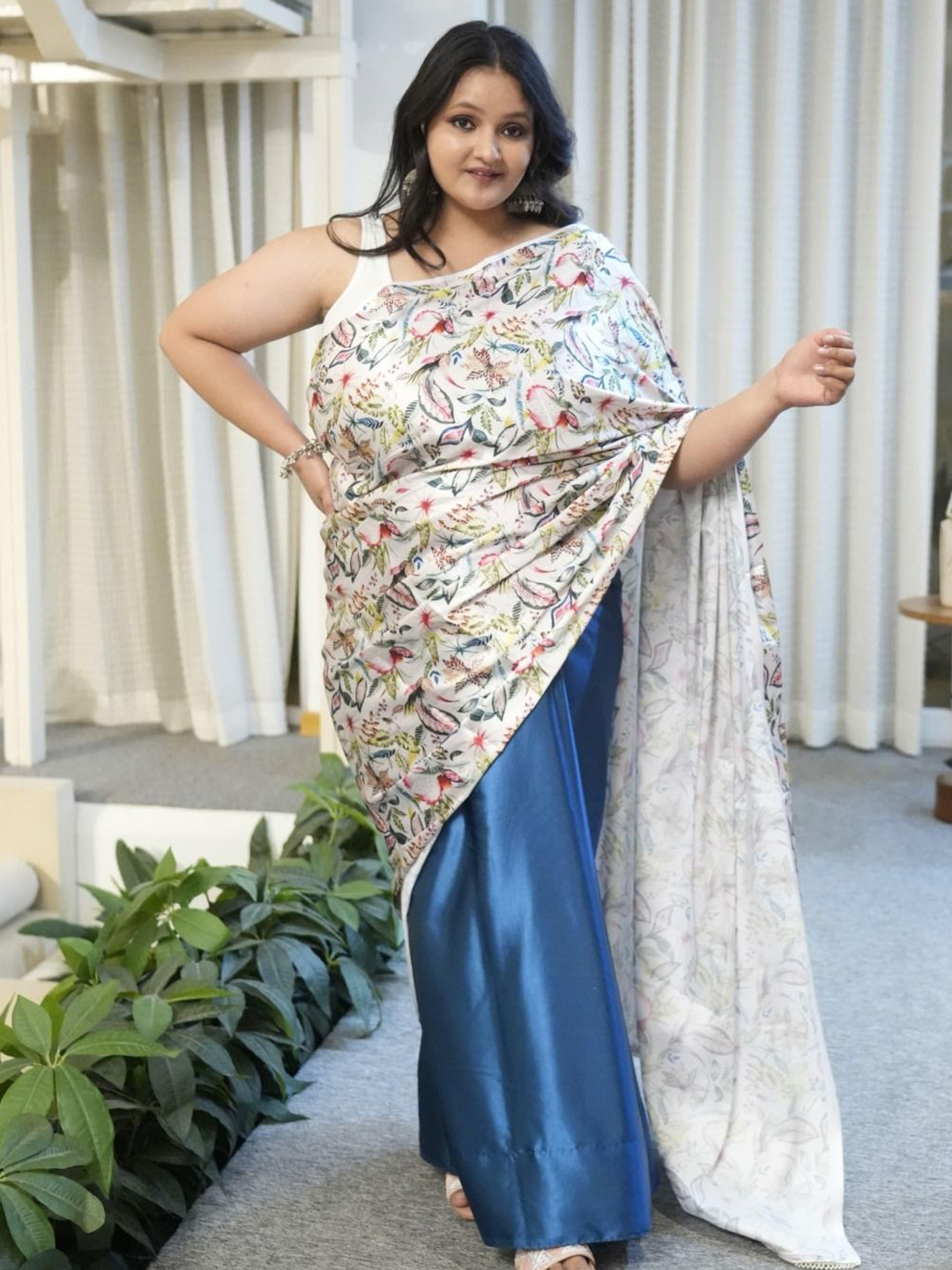 Swadeshi Shringaar Treasure Plus Size Satin Saree