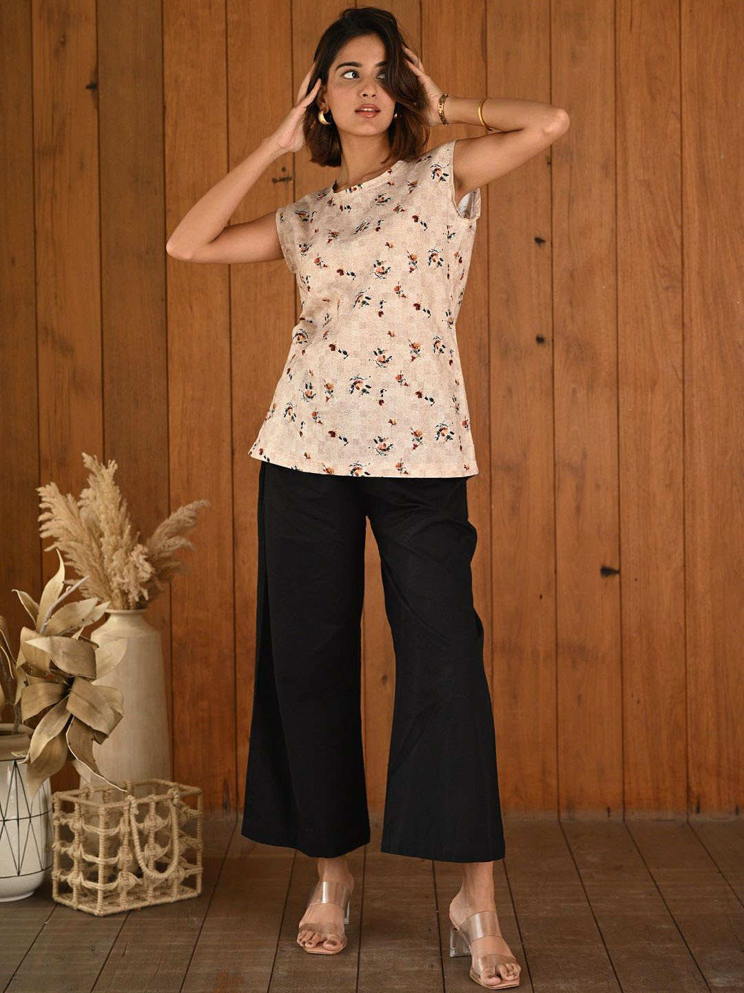 AC&F Printed Cotton Top & Trousers Co-Ord Set
