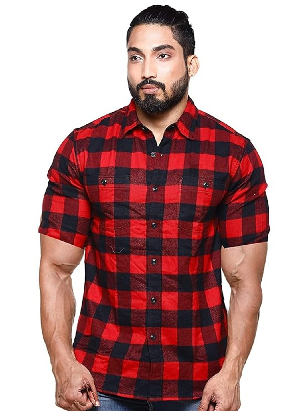 Twist99 Men Buffalo Checks Checked Casual Shirt