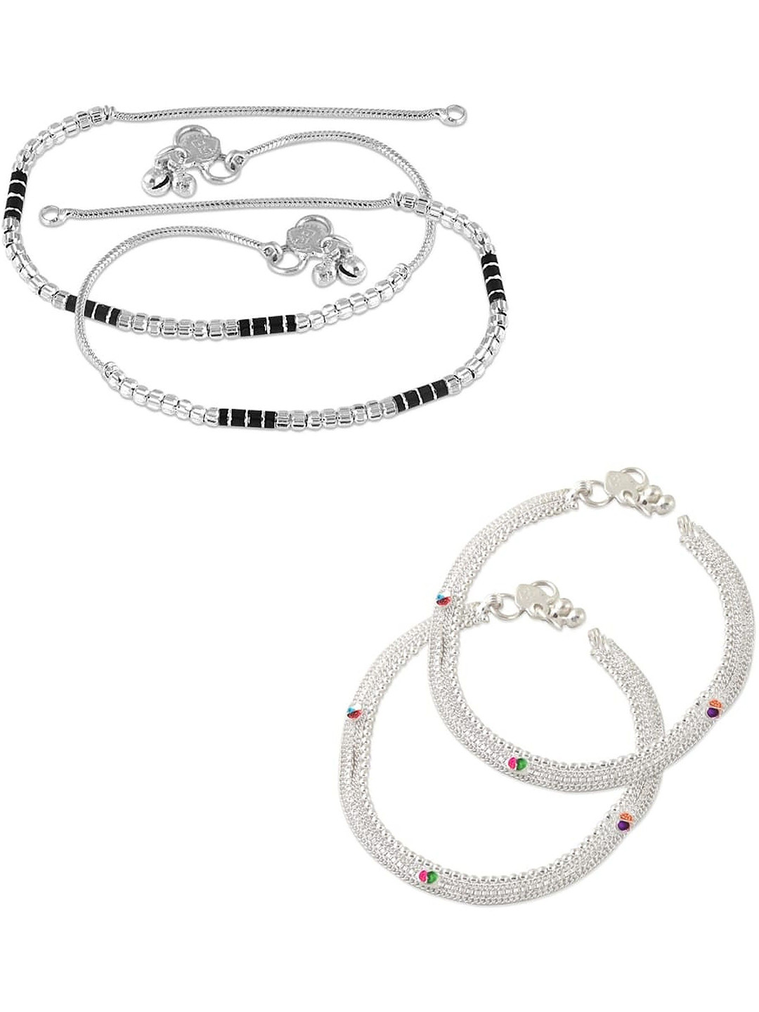 Heer Collection Combo Pack 2 Anklet With Lobster Closure