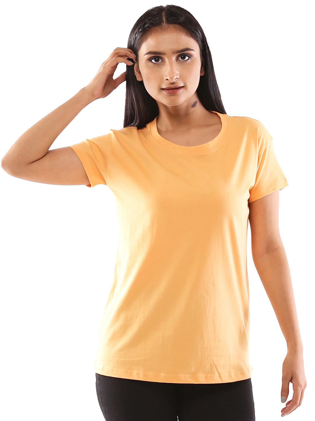 LAPPEN FASHION Women Half Sleeve Extended Sleeves Cotton T-shirt
