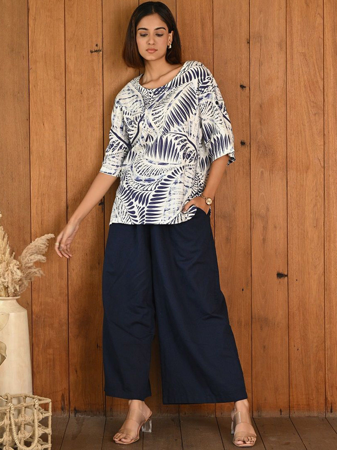 AC&F Printed Cotton Tunic & Trousers Co-Ord Set