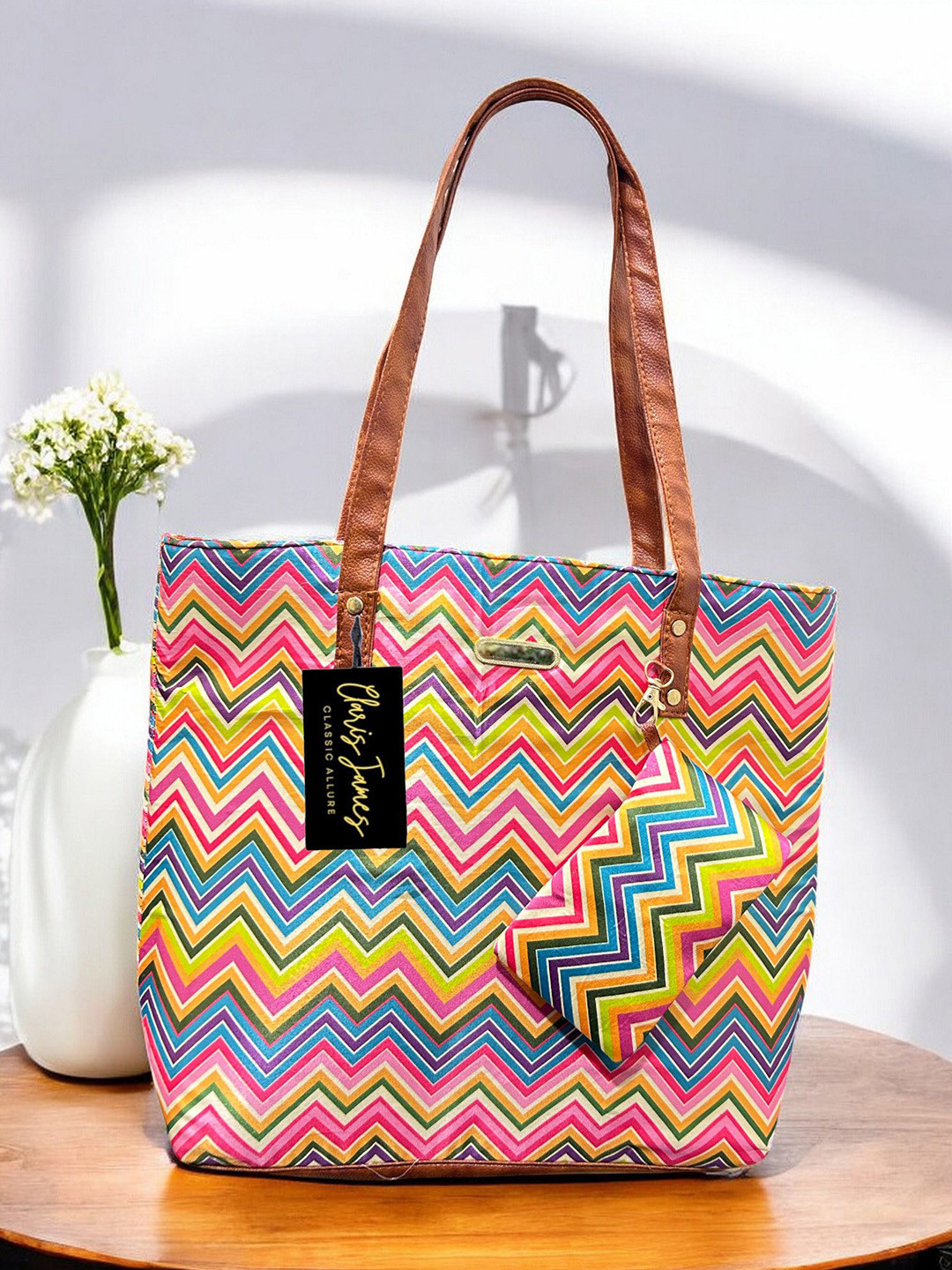 CLARIS JAMES PU Swagger Tote Bag