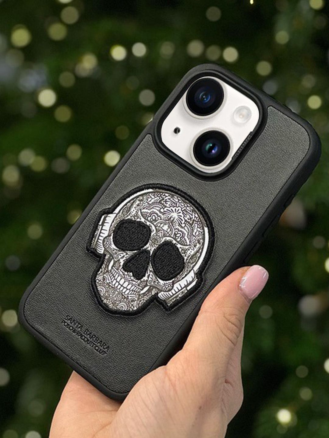 TREEMODA Conversational Leather iphone 15 Back Case Mobile Accessories