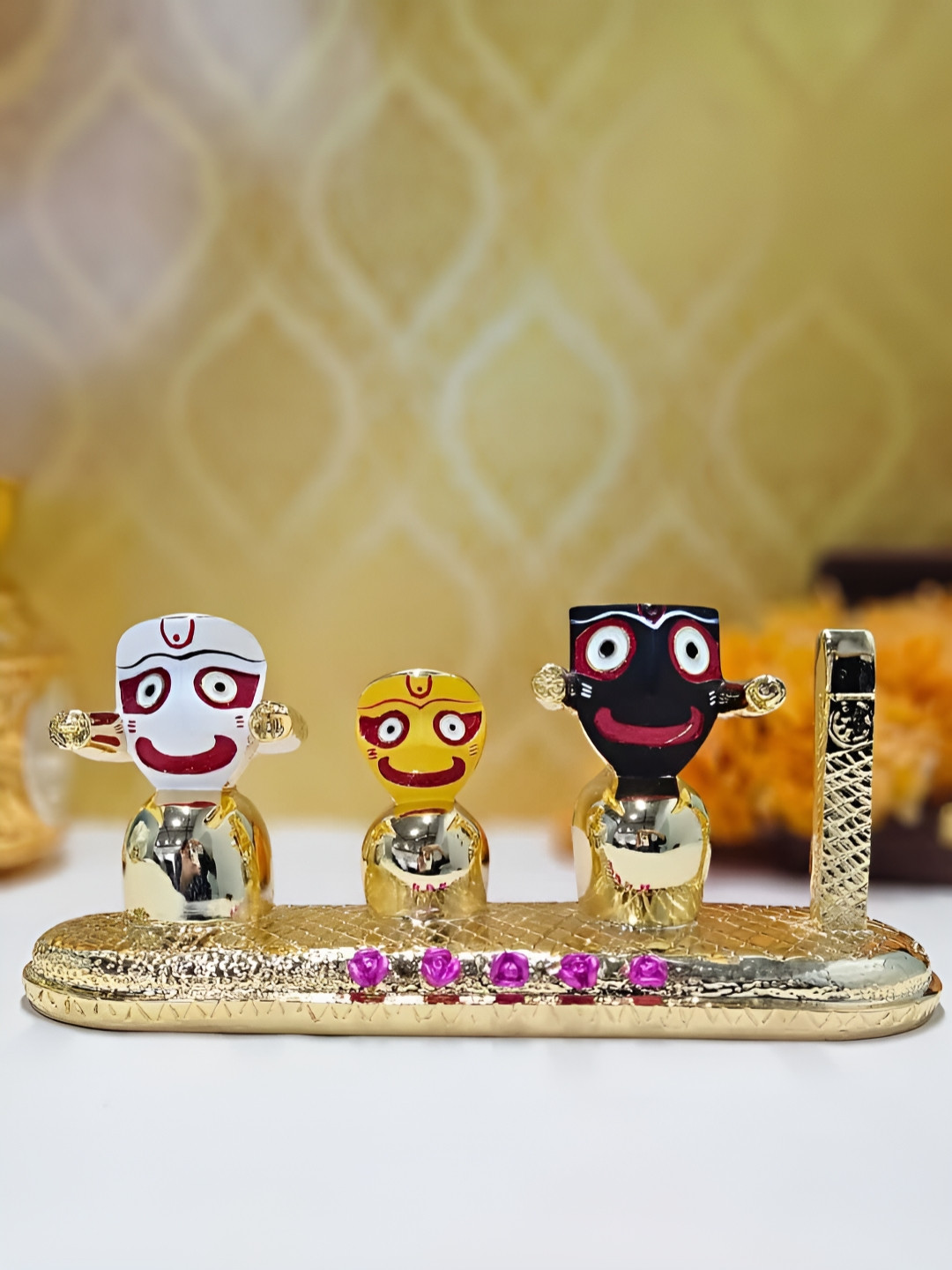 HOUSE OF WEMY Jagannath Black Polyresin Matte Living Room Small Showpiece -