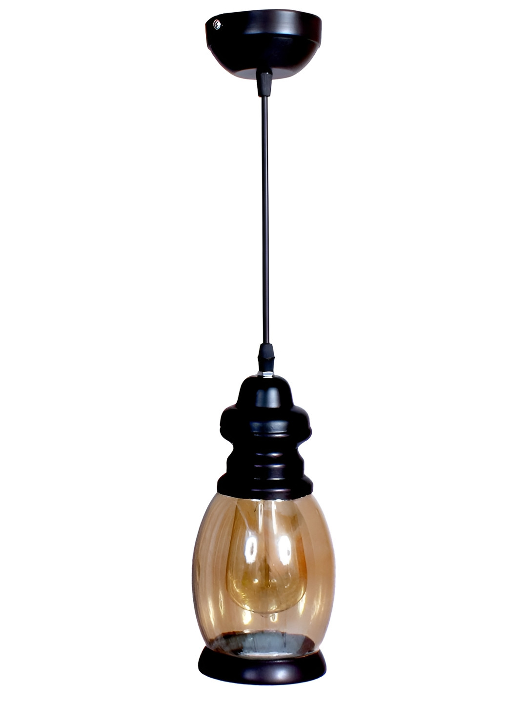 KINIS Modern and Unique Style Brown & Black Glass Quirky Ceiling Lamp