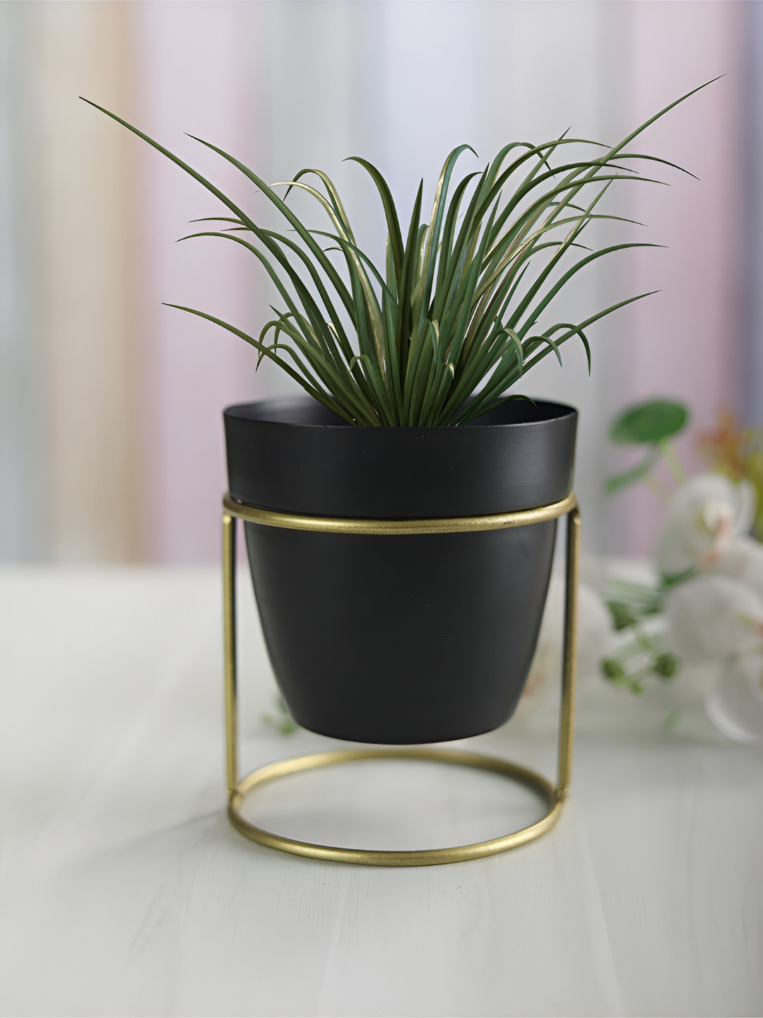 Homspurts Black Oval Planter