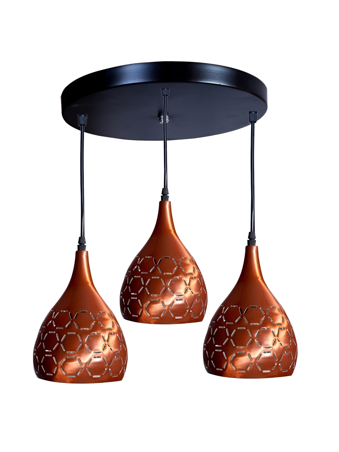 KINIS Modern and Unique Style Copper-Toned Textured Aluminium Quirky Ceiling Lamp