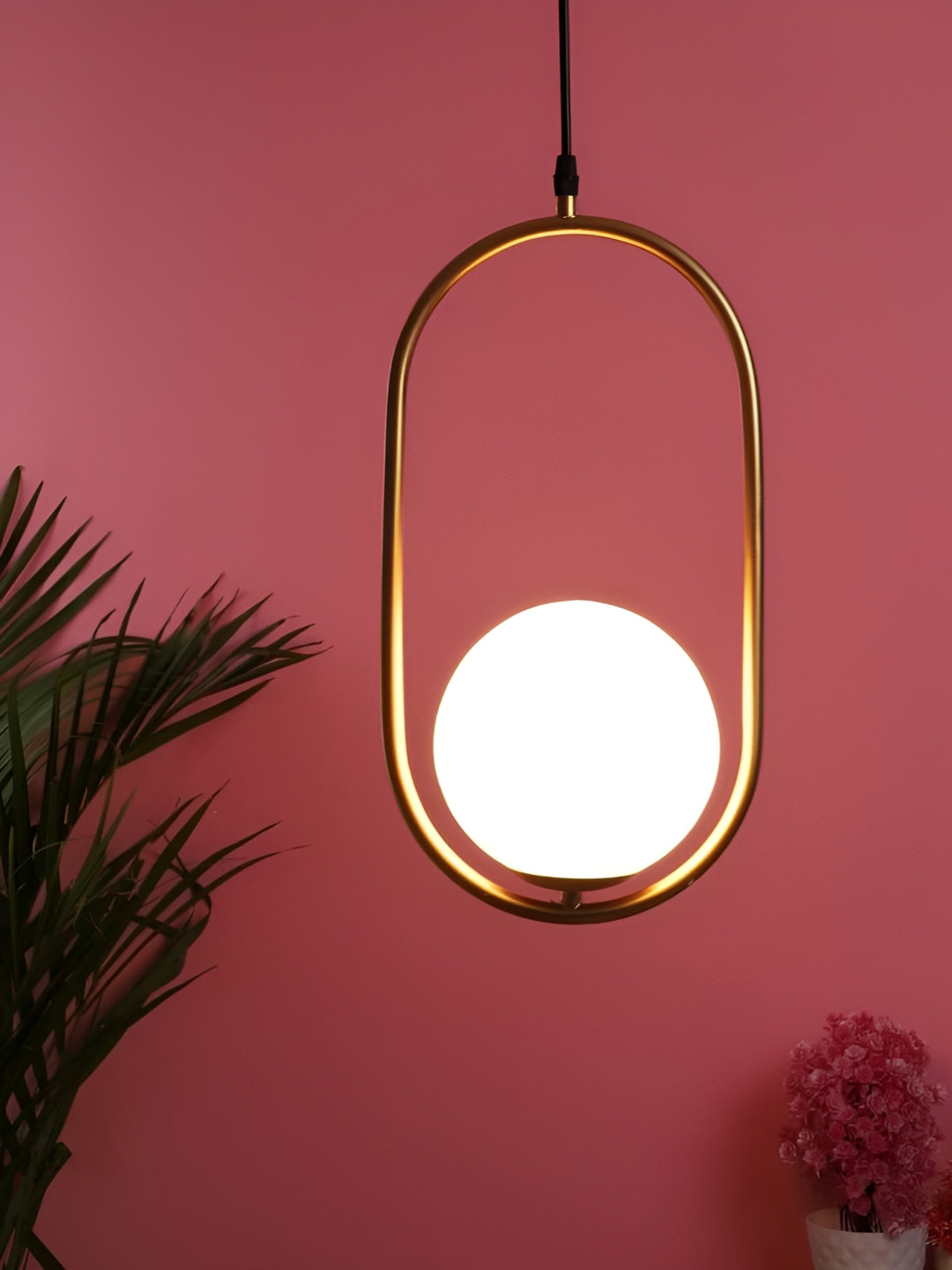 KINIS Modern and Unique Gold-Toned & White Quirky Ceiling Lamp