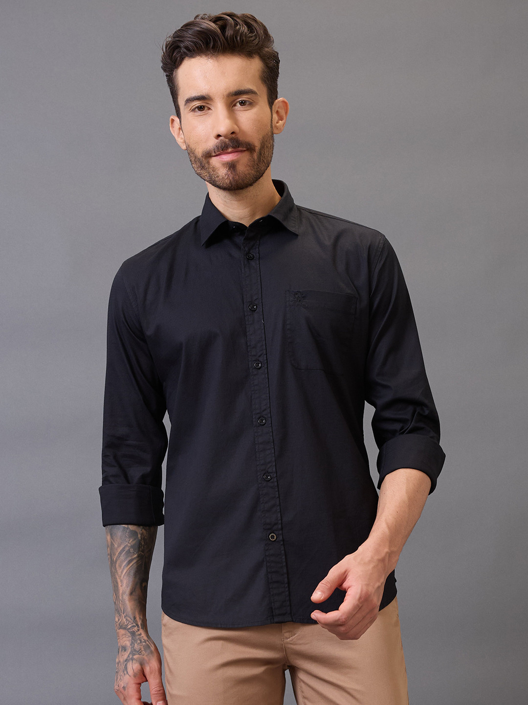GIORDANO Men Slim Fit Casual Shirt