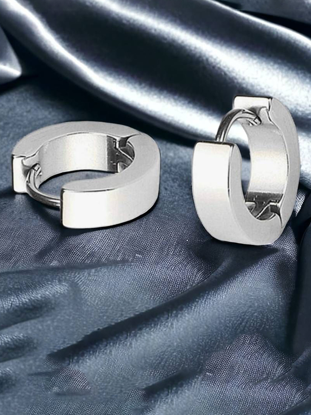 PolluxCraft Unisex Korean Gold Plated Circular Shaped Hoop Earrings