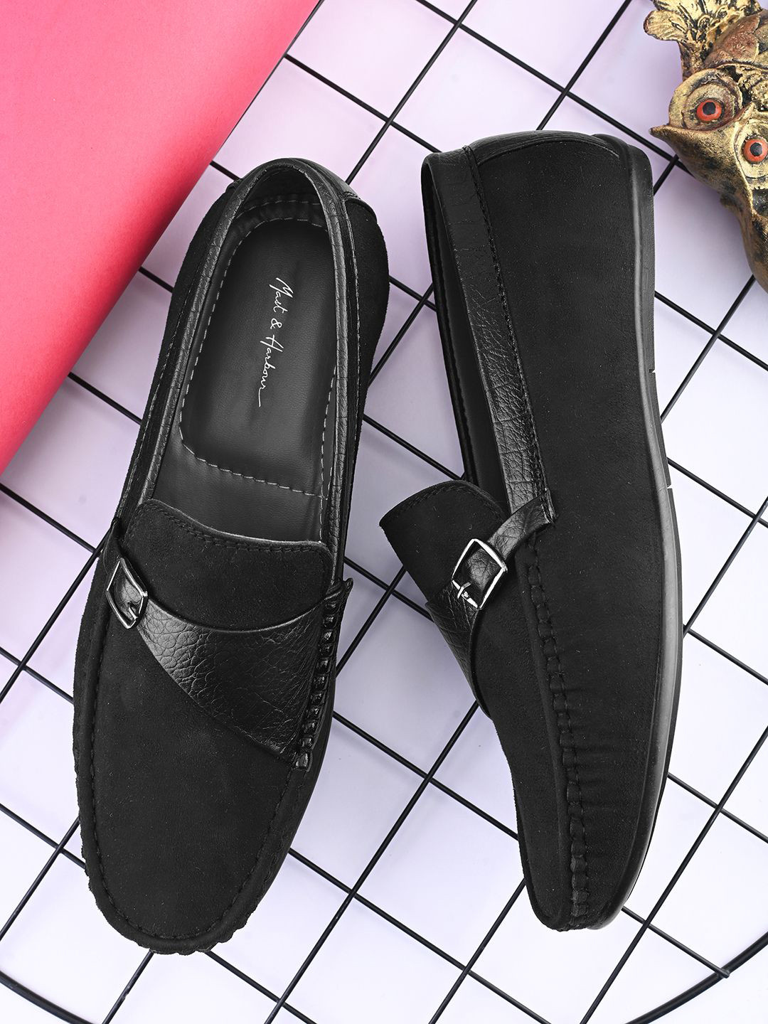 Mast & Harbour Men Regular Loafers with Buckles