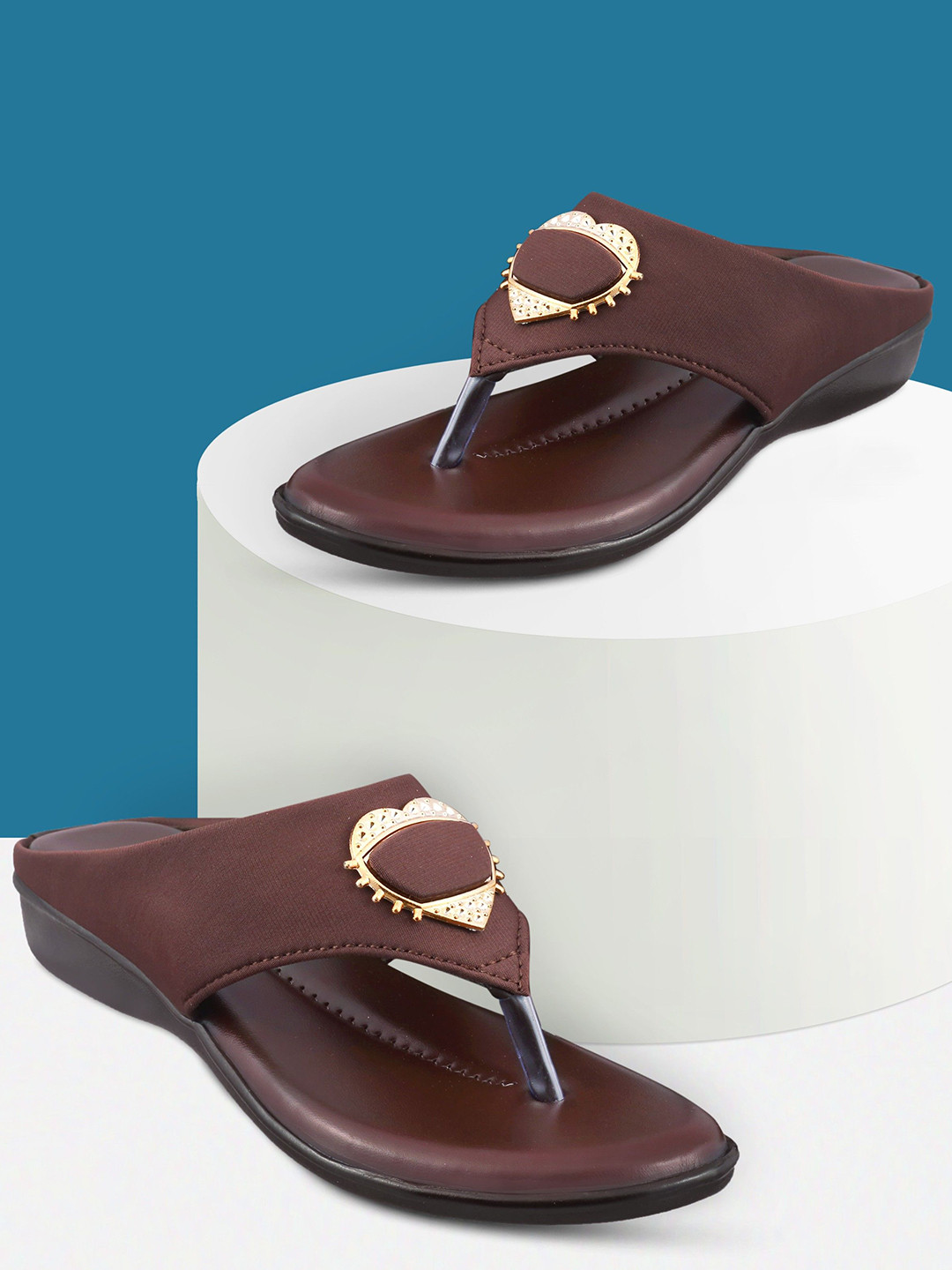HUNYZA FOOTWEAR Women Embellished Open Toe Flats