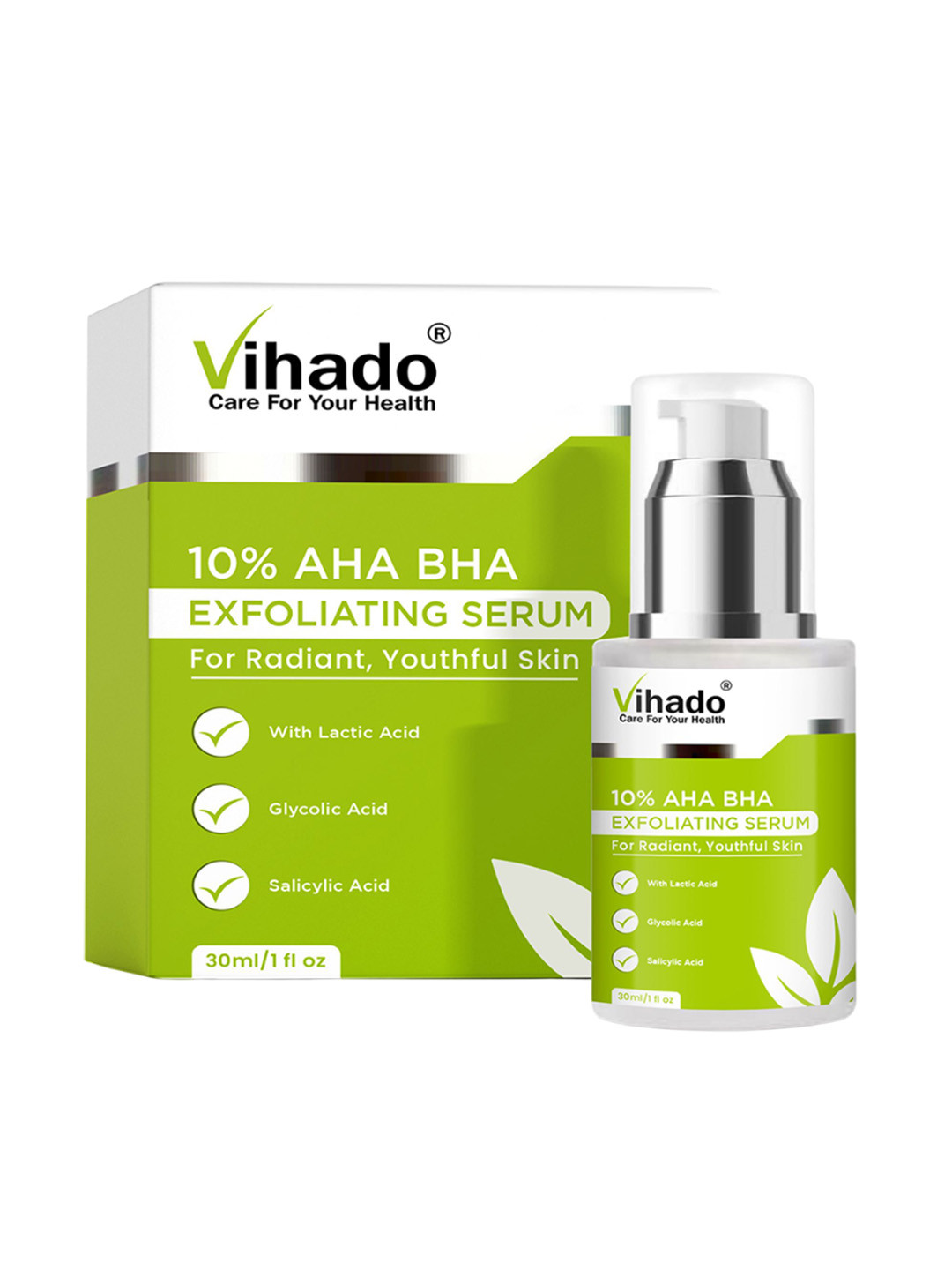 VIhado 10% AHA BHA Exfoliating Face Serum For Acne Marks & Dark Spots - 30 ml