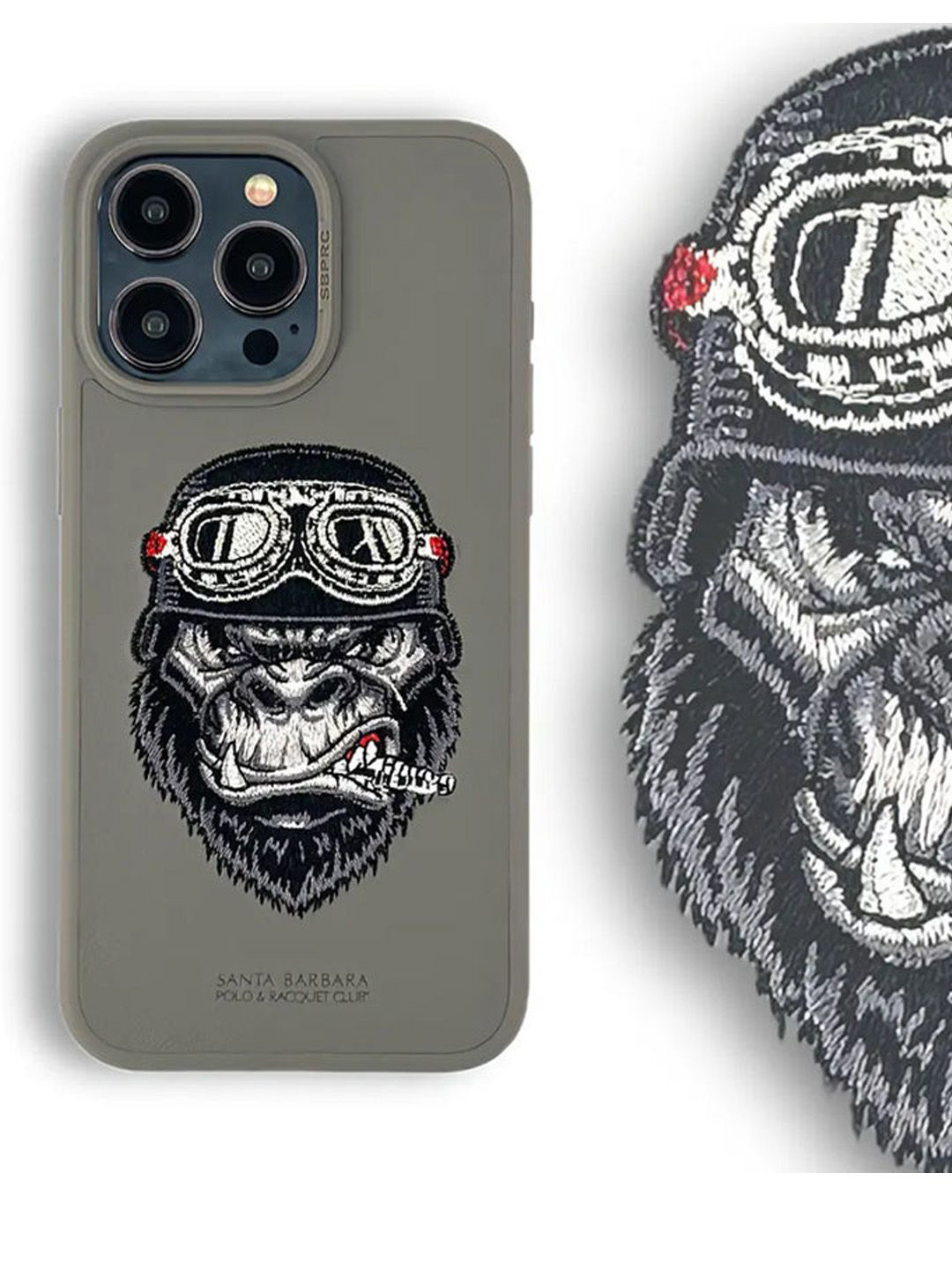 TREEMODA Leather Embroidery iphone 15 Pro Back Case Mobile Accessories