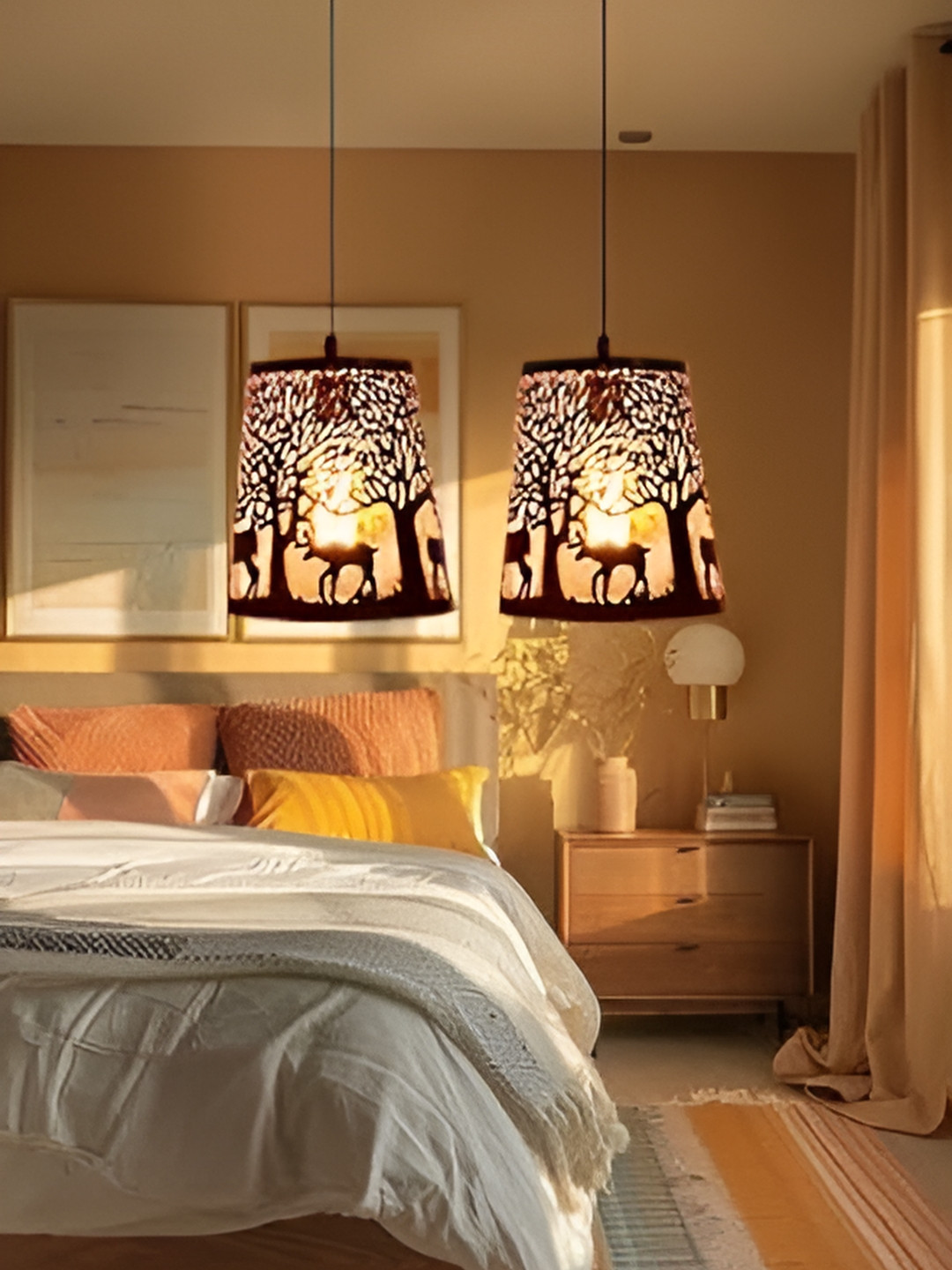 KINIS Black Quirky Hanging Light Ceiling Lamp