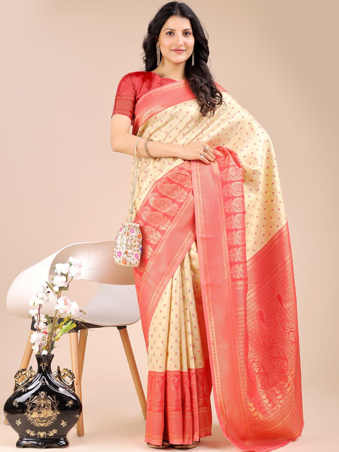 Kalista Banarsi Woven Design Silk Saree