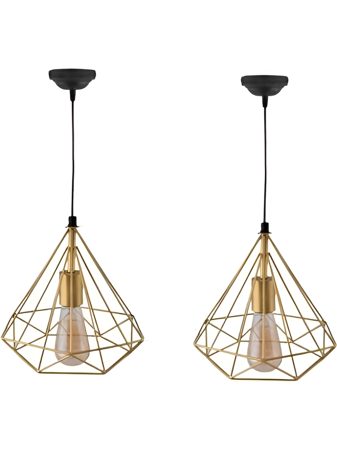 KINIS 2 Pcs Modern and Unique Style Gold-Toned Quirky Ceiling Lamps