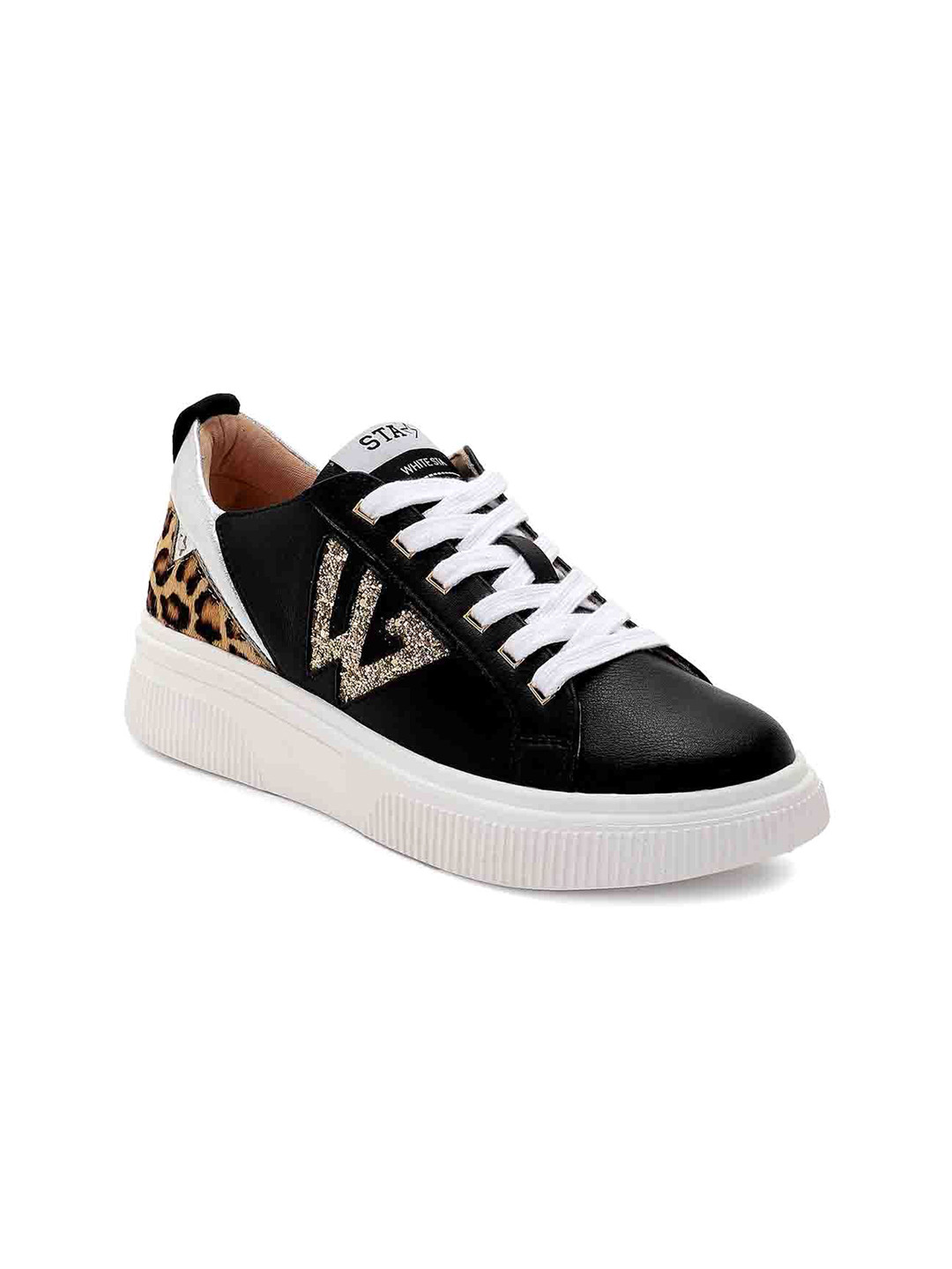 Saint G Women Animal Printed Leather Sneakers