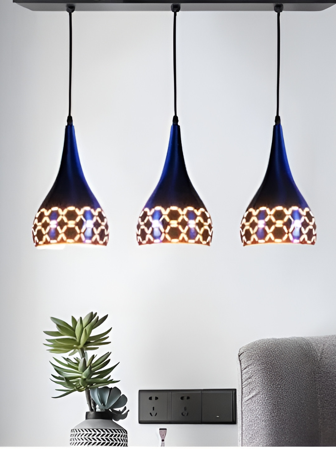 KINIS Unisex Textured Aluminium Unique Style Pendant Ceiling Lamp