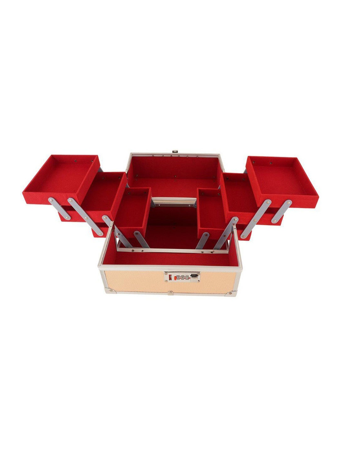 Flingo Rose Gold-toned Jewellery & Make-Up Expandable Vanity Case