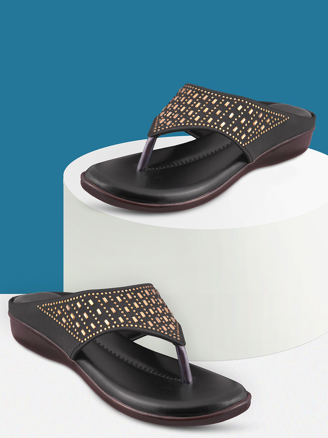 HUNYZA FOOTWEAR Women T-Straps Flats