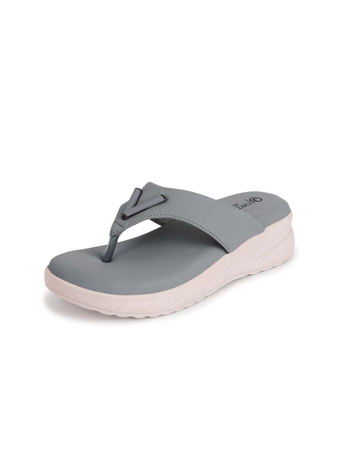ORTHO JOY Women Grey Casual One Toe Flats