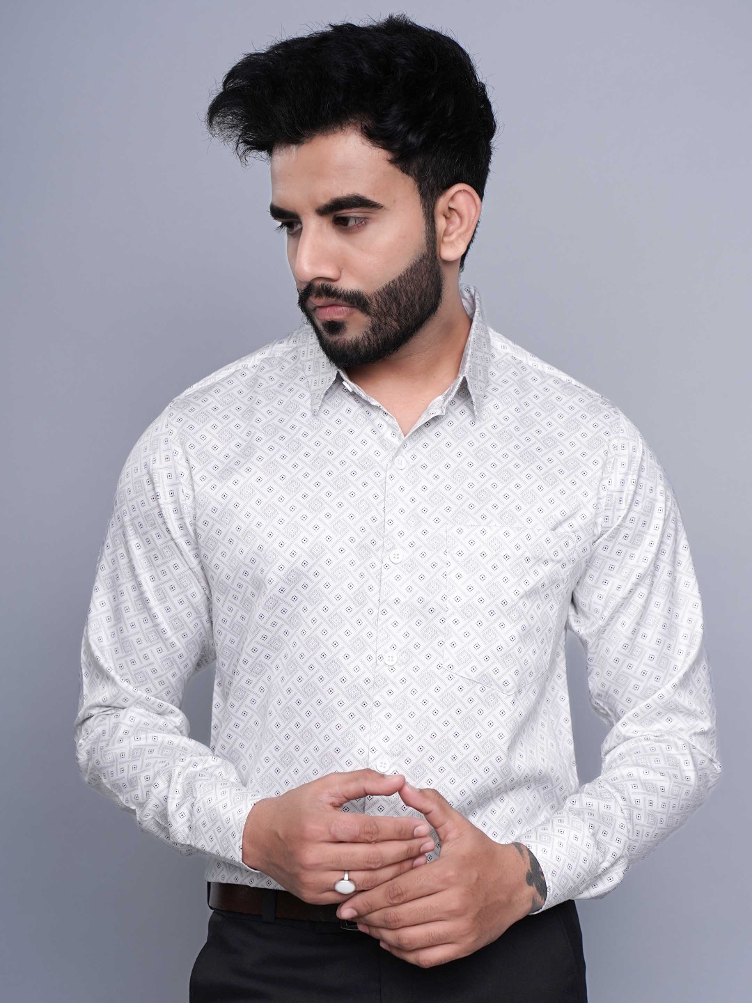 INKMAN Men Printed Formal Shirt