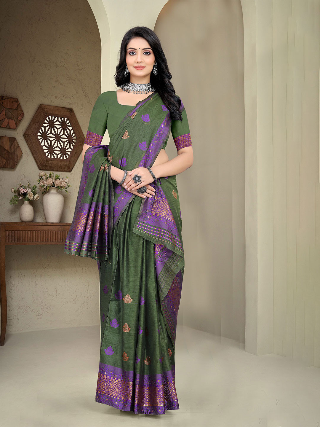 KAMDAR AC Cotton Mekhela Jura Assamese Chador