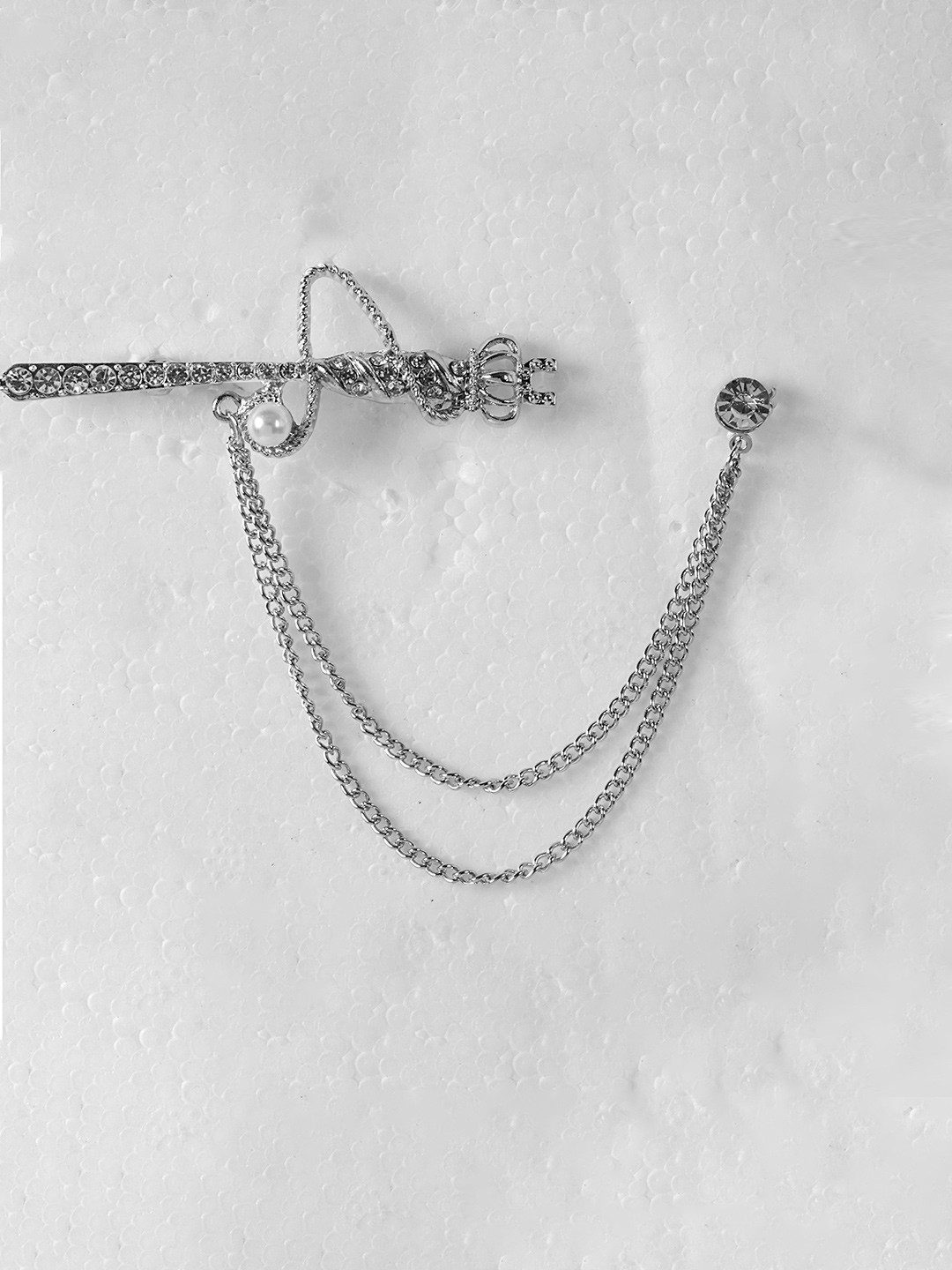 Curren Silver-Toned Plated Alloy Brooch