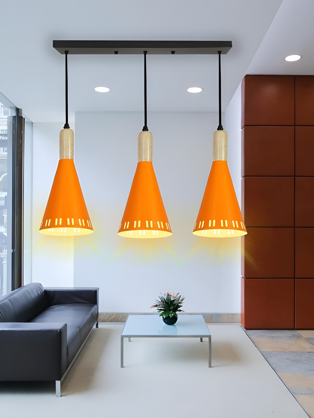 KINIS Orange Frustum Quirky Frustum Ceiling Lamp