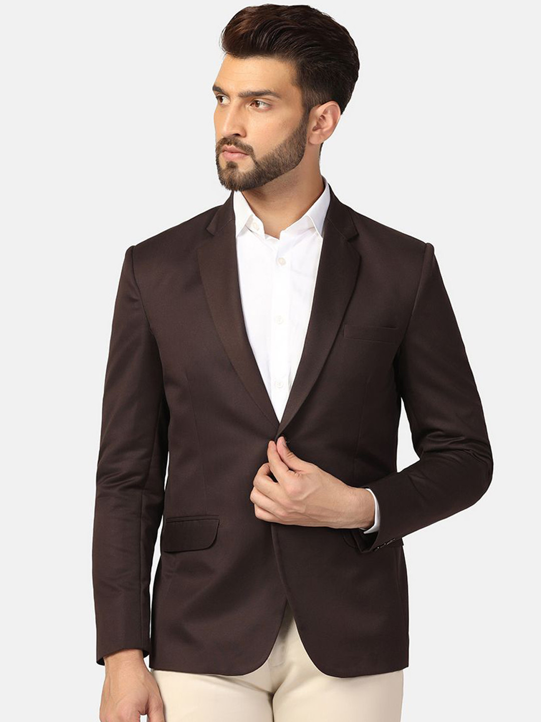 TAHVO Notched Lapel Tailored-Fit Casual Blazer