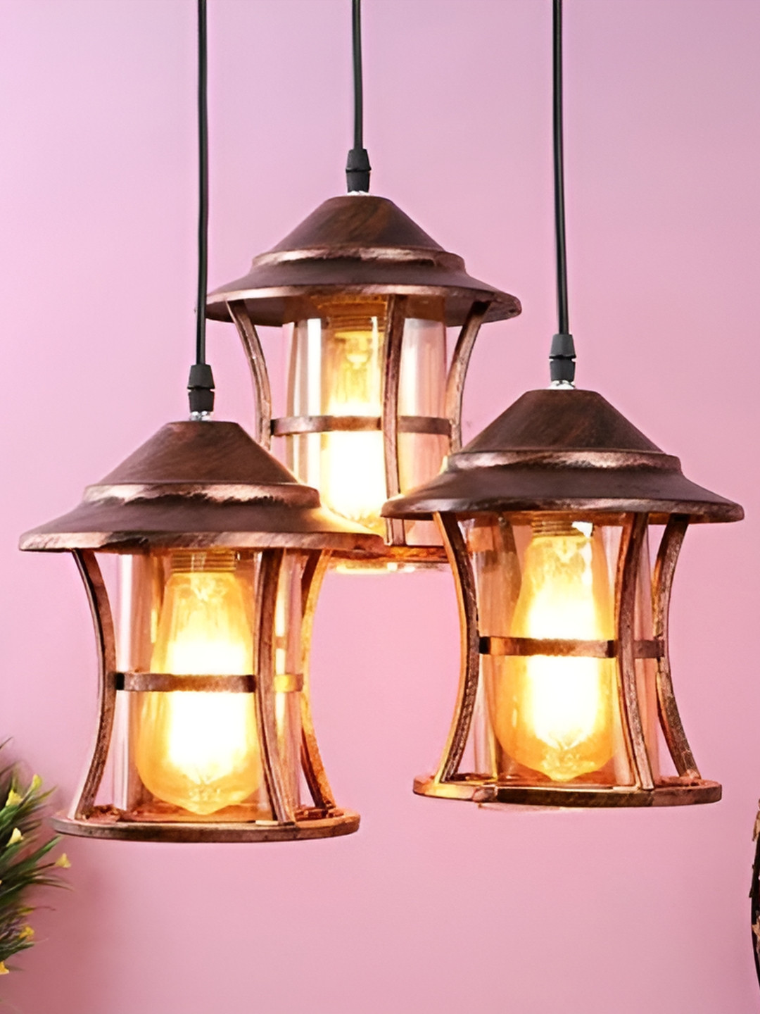 KINIS Coffee Brown & Black Quirky Ceiling Lamp