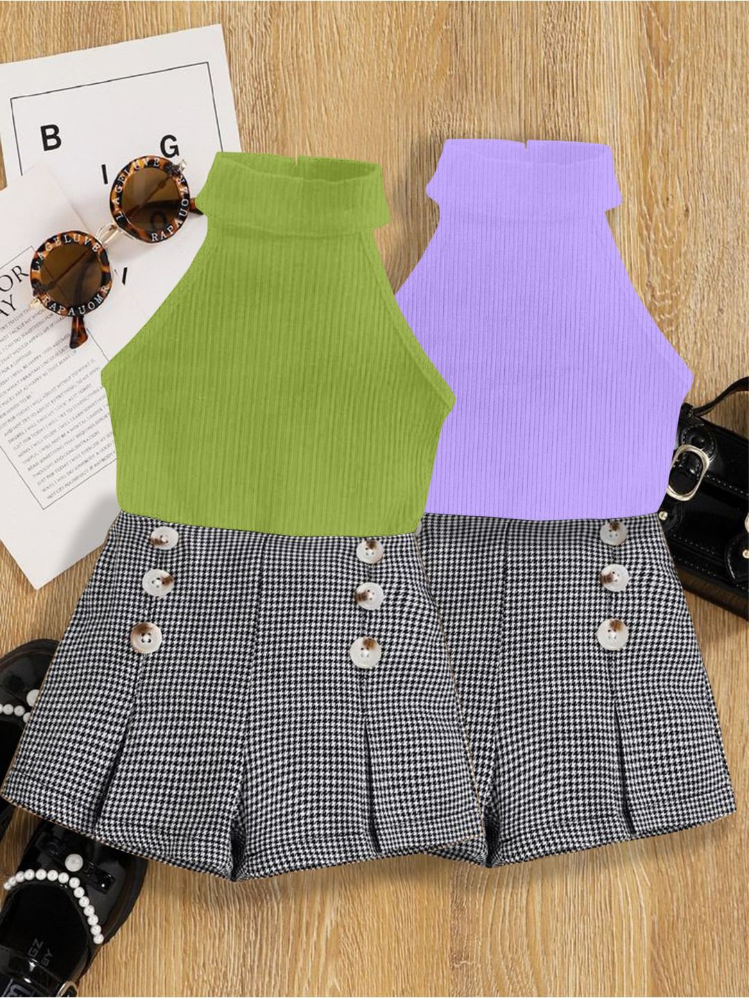 DEL LUNA kids-Girls  Top Skirt Clothing Set