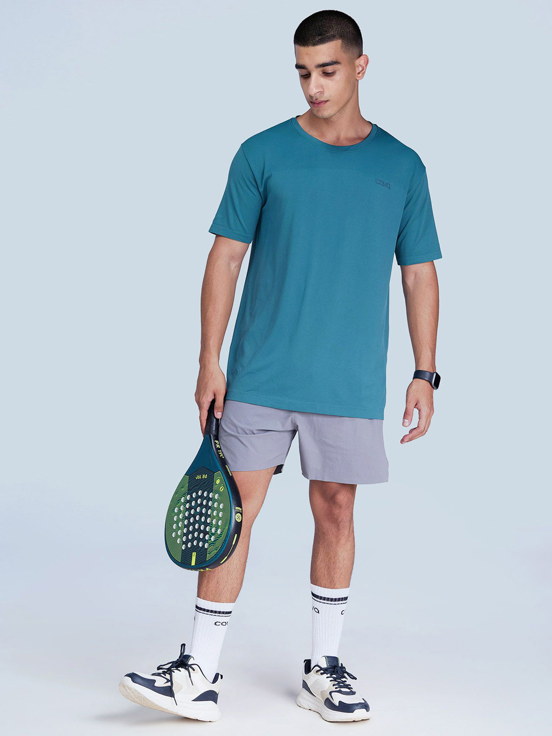 CAVA Men Drop-Shoulder Sleeves Jade Pulse Seamless Tee T-Shirt