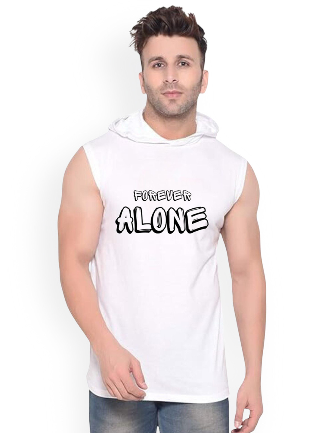 Fashnobic Foreverr Alone Printed Cotton Gym Vests K__print-23_gym_vest_white