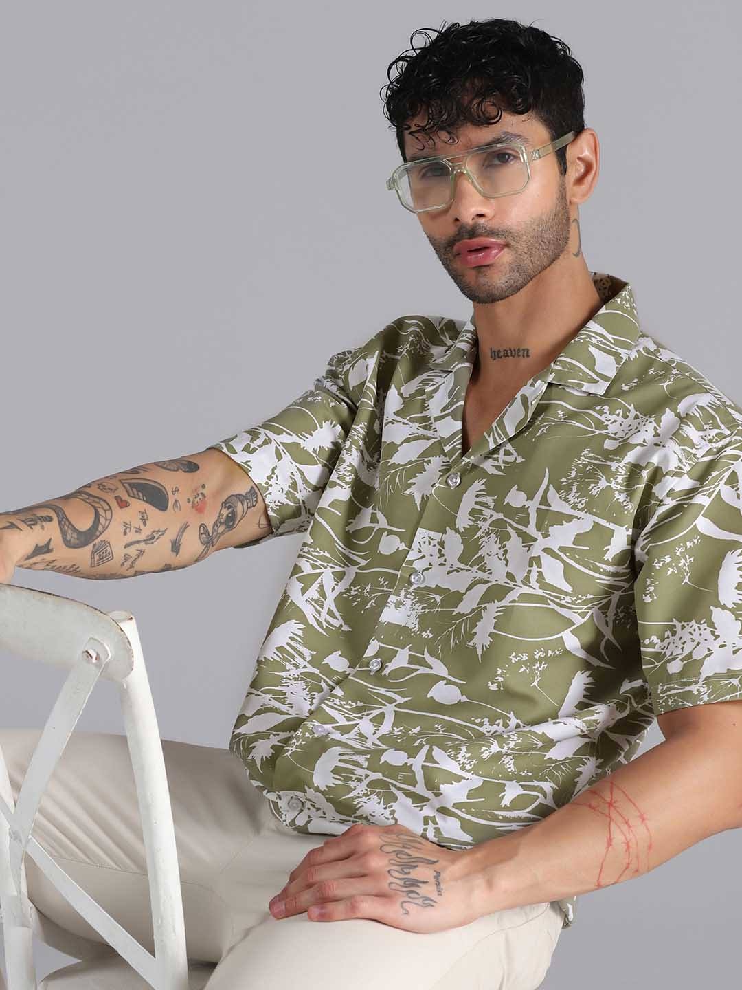 TAHVO Men Relaxed Casual Shirt
