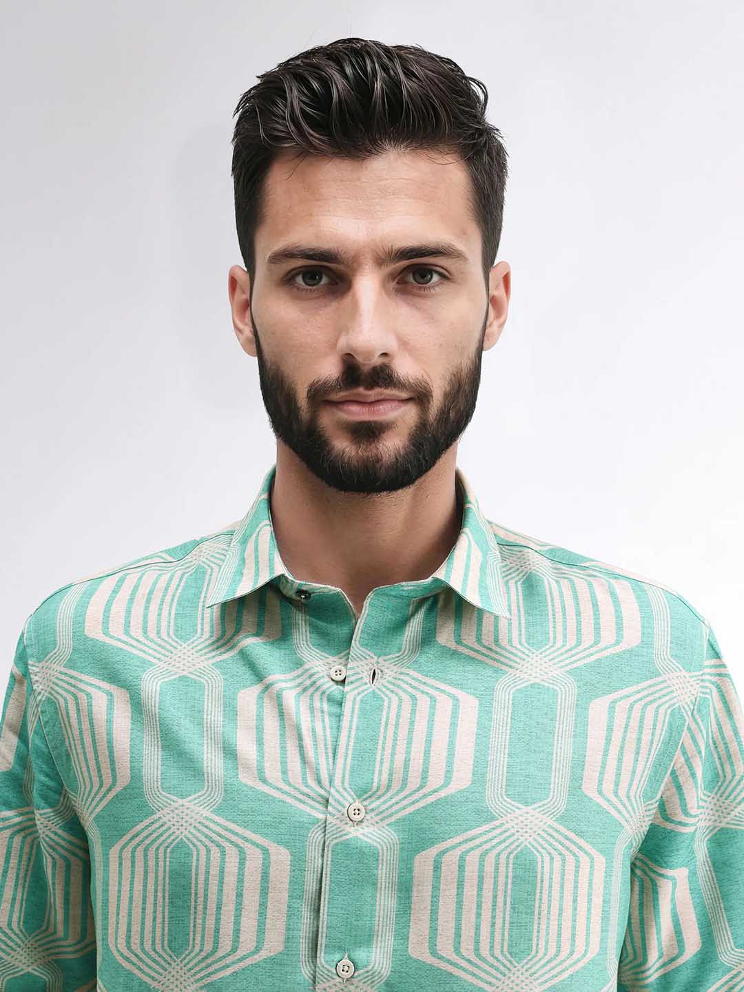 RARE RABBIT Men Printed Casual Regular Fit Shirt