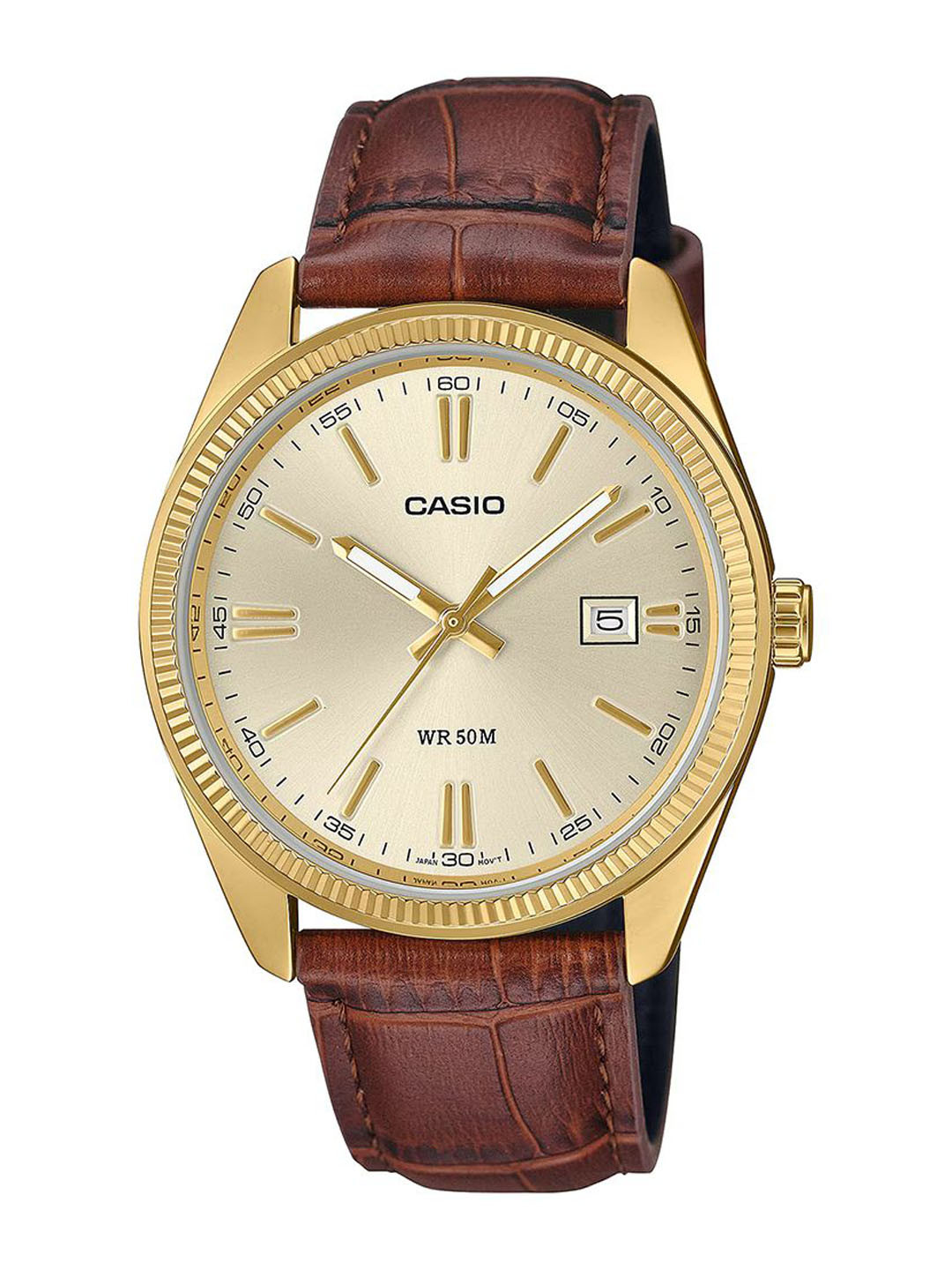CASIO Enticer Men Stainless Steel Cuff Straps Analogue Watch A2396