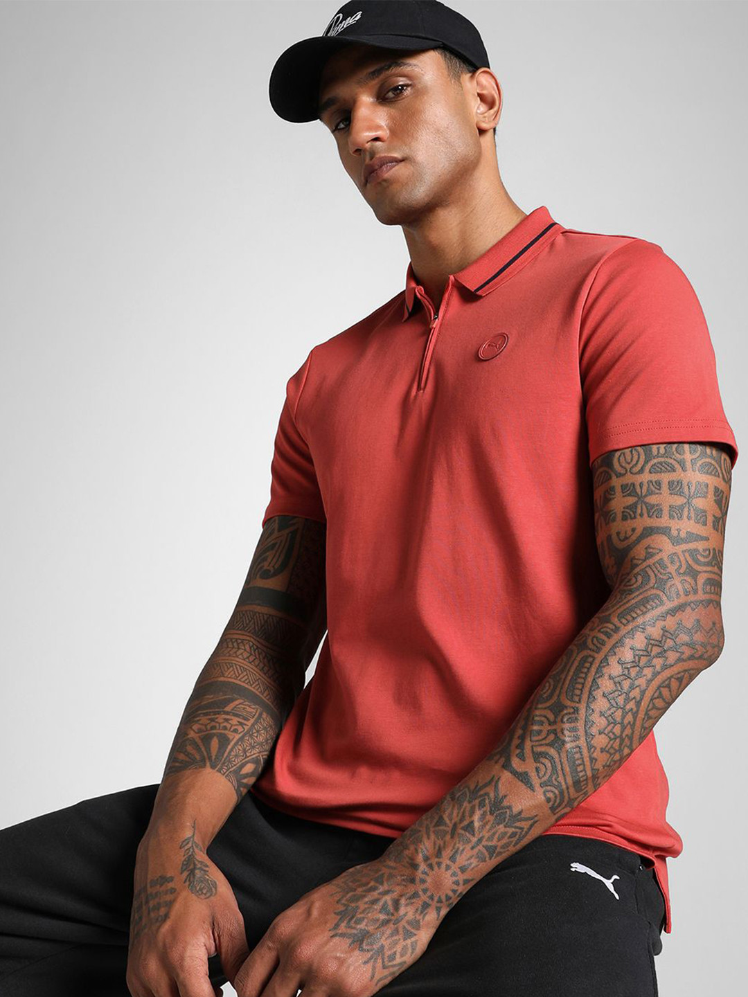 Puma Men's Premium Essential Zippered Polo