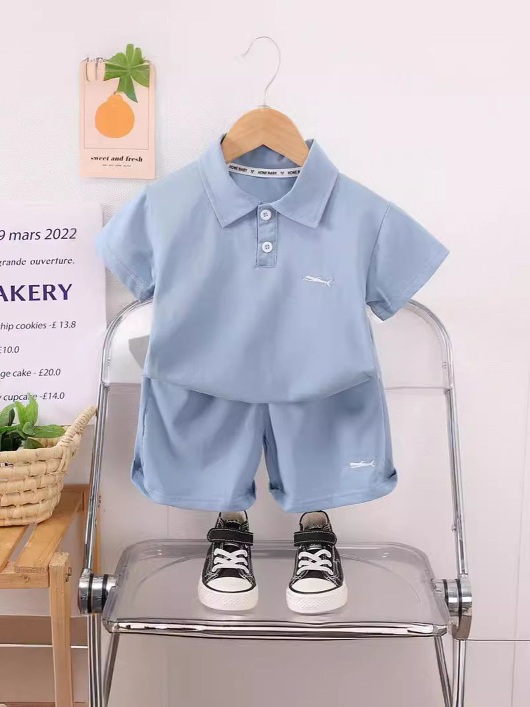 YK Infant Boys Polo Coller T- Shirt with Shorts Clothing Set