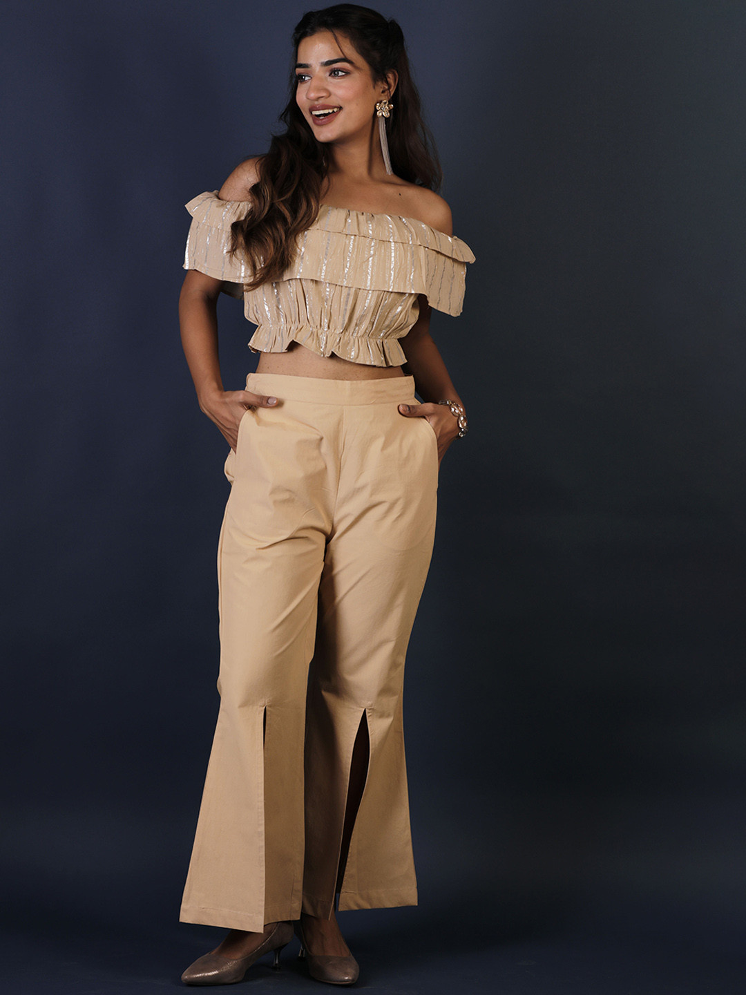 INAAYA JAIPUR Crop Top & Trousers Co-Ord Set