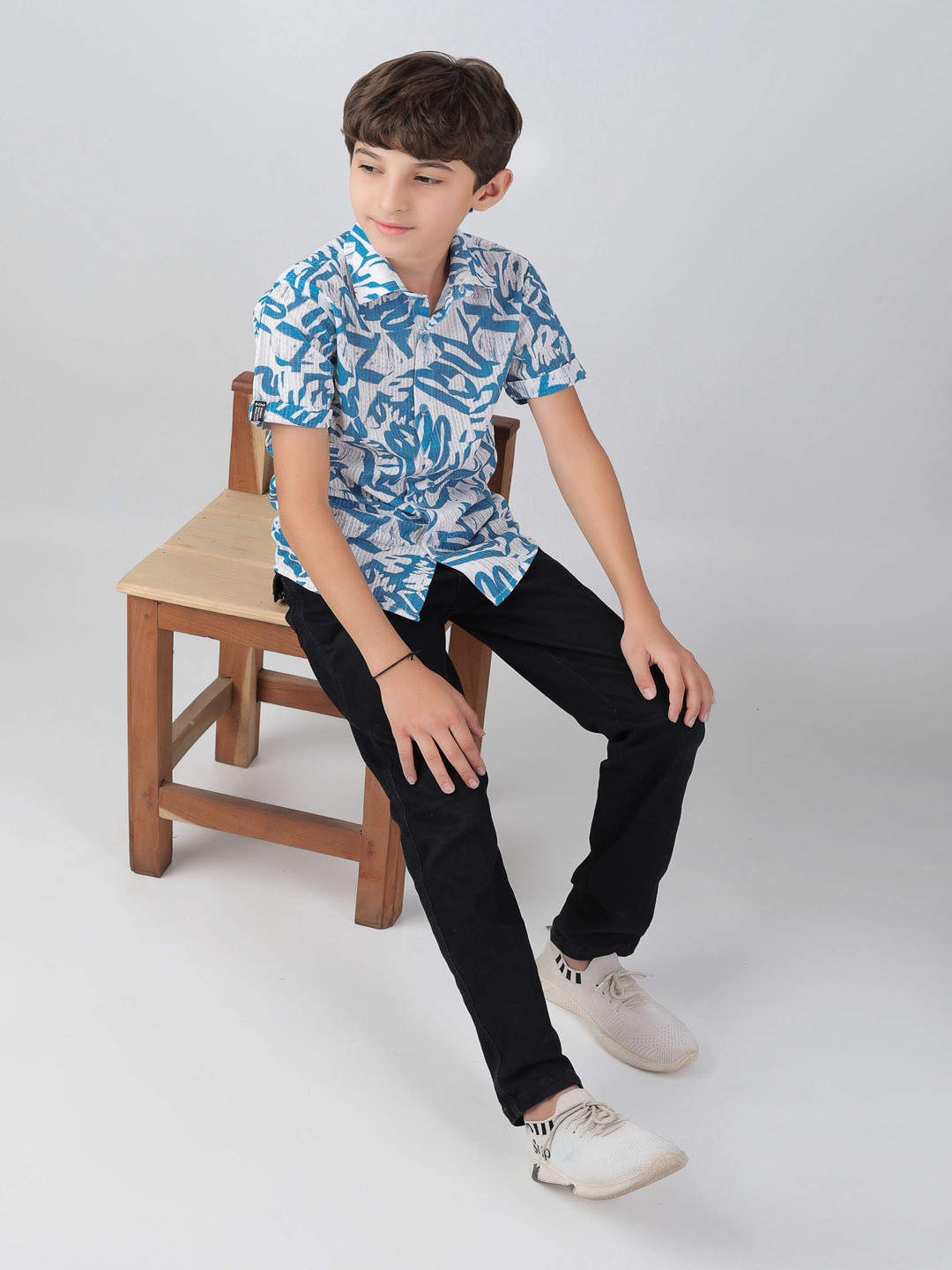 BEARSOUL Boys Floral Printed Casual Shirt