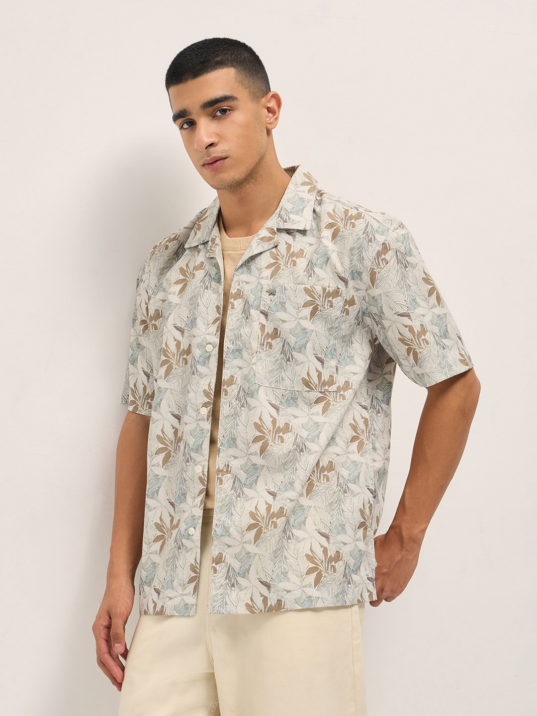 THE BEAR HOUSE Floral Printed Oversize Fit Shirt