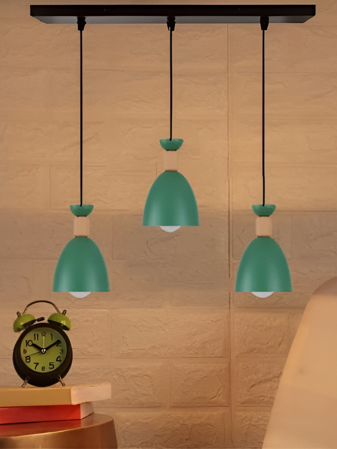 KINIS Green Aluminium Quirky Ceiling Lamp