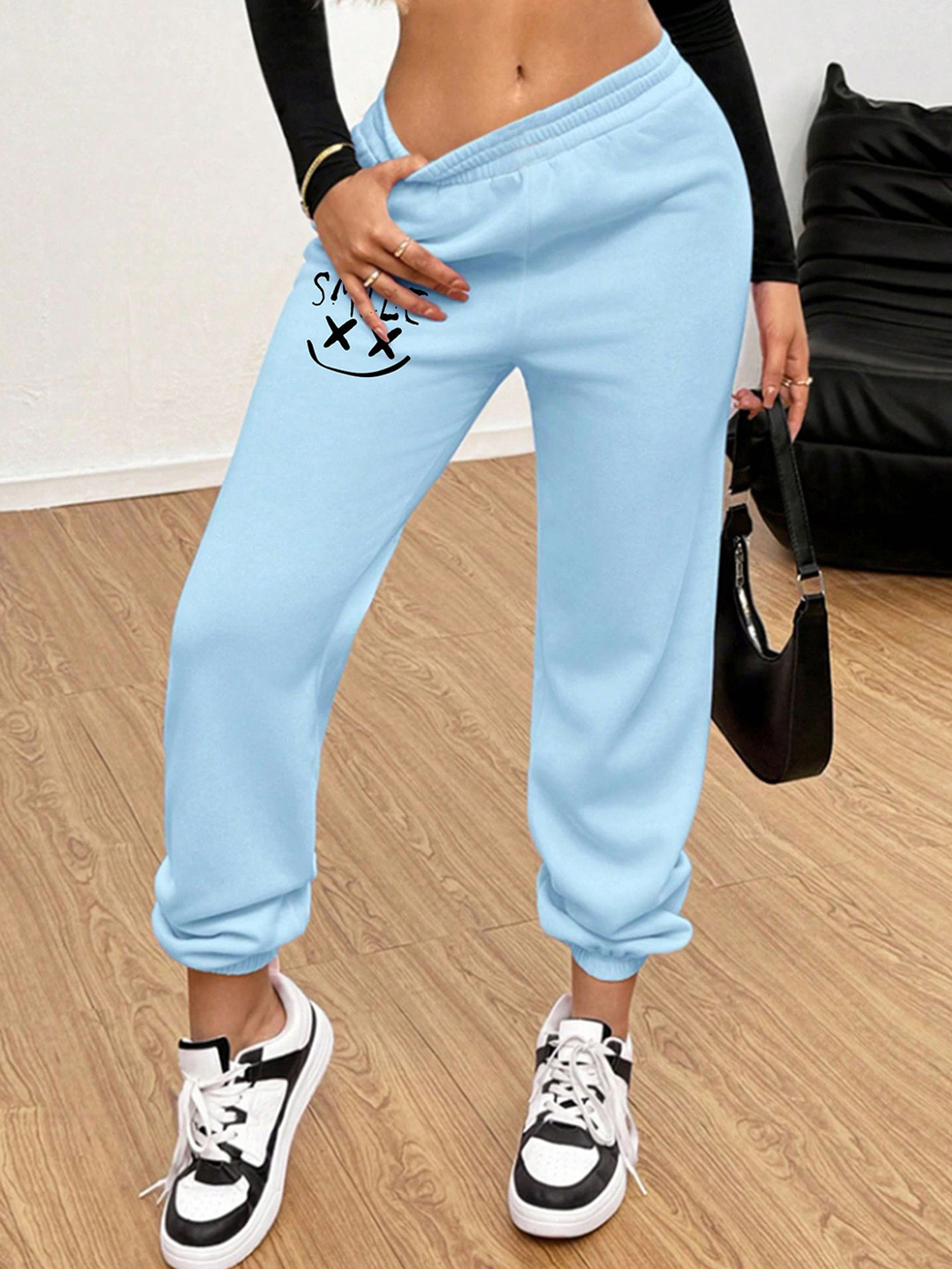 TABADTOD Women Solid Printed Relaxed Loose Fit JTrousers