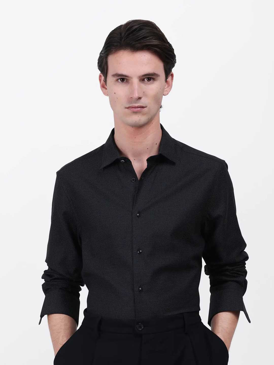 RARE RABBIT Men Comfort Polka Dot Printed Casual Shirt