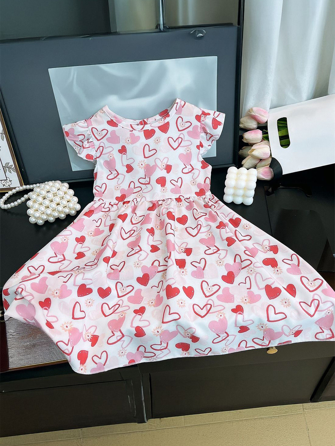 FOREVER FRIDAY Quirky Printed Round Neck A-Line Dress