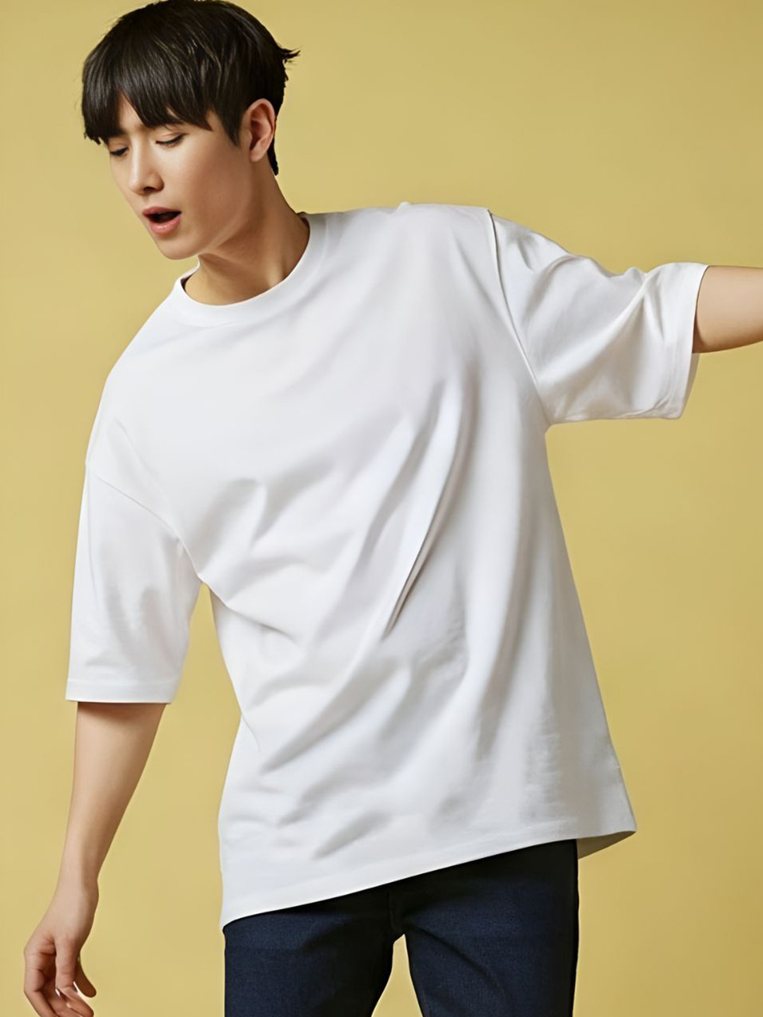 SMAN Men Round Neck Oversized T-shirt